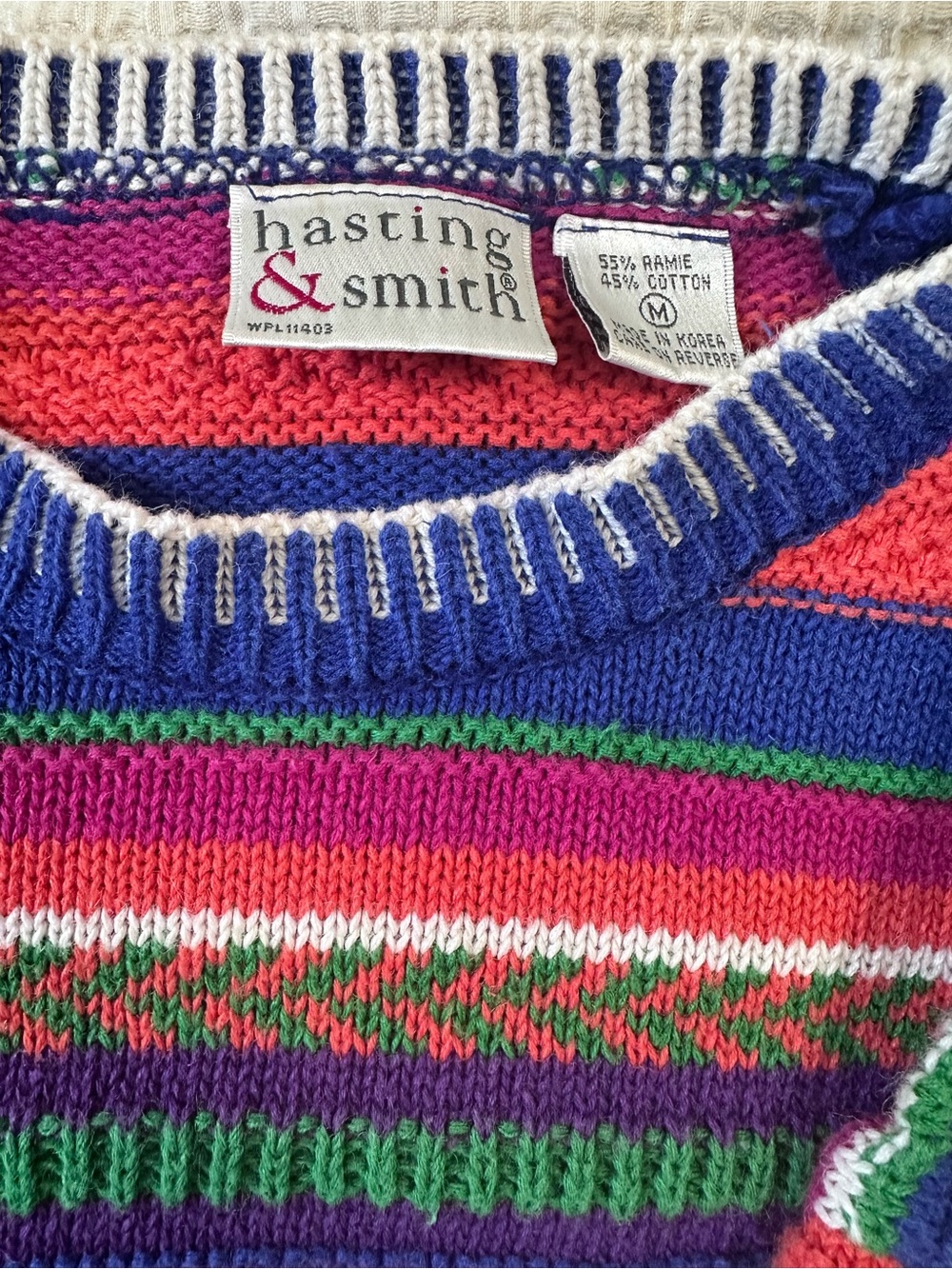 Hasting & Smith multicolor Striped Crewneck Sweater- Used very good condition - Picture 2 of 4